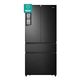 Hisense RF540N4SBF2 French Door Kühl-Gefrierkombination/ NoFrostPlus/ Inverter-Kompressor/ Multiflow 360°/ SuperCool/ 181,7 cm/ Kühlteil 302 l/ Gefrierteil 178 l/ 40 dB/ 310 kWh/ Jahr/ Schwarz