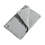 Mineup USB Heizkissen, 30 x 60cm 5V Elektrisches Heizkissen, 45-55 °C Faltbar Waschbar Elektrische Wärmekissen, Wärmekissen Elektrisch für Rücken Nacken Schulter, Haustierwärmer, Grau