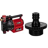 Einhell Gartenpumpe GE-GP 1145 ECO & Einhell Adapter 33,3 mm AG (Pumpen-Zubehör, passend für 33,3 mm / 1 Zoll Pumpen-Innengewinde, zum Anschluss eines Gartenschlauchs)