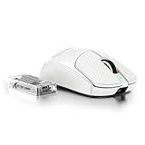 MAMBASNAKE x Attack Shark X8ULTRA 8000Hz Kabellose Gaming-Maus, 42000 DPI, PAW3950MAX, 55g Superlight, Nordic 52840, BT/2.4G/Kabelgebundene, Kühlende Beschichtung, Ideal für große Hände, Weiß