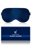 Aosun Seiden Schlafmaske für Seitenschläfer, 22 Momme, 100% Reine Natürliche Bio Maulbeerseide Augenmaske für Herren & Frauen, 99% Lichtblockierende Schlafbrille mit Verstellbares Gummiband für Reisen