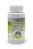 Herbal Therapy Calcium + Magnesium + Zink + Vitamin D3 Nahrungsergänzung, 60 Tabletten
