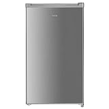 homeX CS1014-S Kühlschrank | 90L Gesamt-Nutzinhalt | Freistehend | Cool-Zone | Mit Gemüsefach | Temperaturregelung | Silber