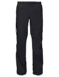 VAUDE Regenhose Herren Drop Pants lI, wasserdichte Outdoorhose für Fahrrad, leichte Überhose, atmungsaktive Fahrradhose schwarz, schnell überziehbar