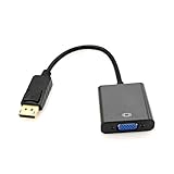 JZK DisplayPort(DP)-auf-VGA-Kabel, 1080P vergoldetes unidirektionales DisplayPort-Stecker-auf-VGA-Buchsen-Adapterkabel für Laptop, Monitor, für Lenovo, für Dell, für HP und für ASUS
