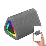 Tragbare Lautsprecher, externe kabellose Lautsprecher mit RGB-Licht, Stereo-Sound, technologische Gadgets Touch Control, Elektronik lange Akkulaufzeit für Reisen Camping Küche Nähen