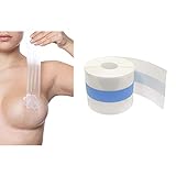 ROSVAY Klebe-BH Tape Unsichtbarer Bruststraffung Band Push Up Brust Tape A-E Körbchen 5m (Transparent), Einheitsgröße