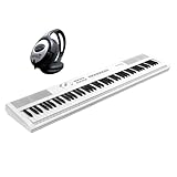 Kurzweil KAS1-WH Stage Piano Keyboard Weiss 88 Tasten mit keepdrum Kopfhörer