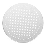 Holibanna Runder Pizzabackblech aus Aluminium Perforiert Antihaftbeschichtet Hitzebeständig für Gleichmäßiges Backen für Zuhause und Gastronomie
