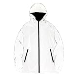Singular-Point reflektoren kleidung，360 Reflektierende Herrenjacke Unisex Full Reflective Jacke Laufjacke/Atmungsaktiv/Winddicht/Wasserabweisend/Reflekierend,Grau 2,M