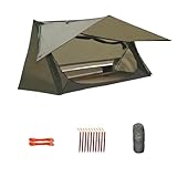 onewind Bivy Zelt für 1 Person, 3 Saison Ultraleicht Silnylon Rucksackzelt mit Regenschutz Wasserdicht Biwaksack Einmannzelt Outdoor Camping Zelt, ohne Trekkingstock