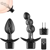 Jpscor Elektro Shock Silikon Analplug Prostata Stimulation Männer Tragbar Klein Sexuelle Elektrostimulation Analdildo Buttplug SM E-stim Anal Dilatoren Sexspielzeug für Männer Frauen (B-1-Set)