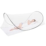 Moskitonetz Pop Up Einzelbett, 200*90*60cm, Faltbares Mosquito Netz Reise Ohne Aufhängung, Tragbares Campingzelt, Moskitonetz Bett für Zuhause und Camping Geeignet, Einfache und Schnelle Installation