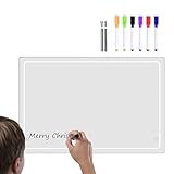 Trockener Erase -Schreibtischplatine, transparentes Acryl -Whiteboard, Notepad des Zeichenbretts, wiederverwendbarer Tabletop -Planer, umfasst sechs farbige Stifte, ideal für Erwachsenenstudenten Lehr