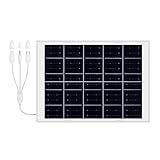 Jrpzcv Solarmodul 8 W, Solarpanel, Aufladen Nach IP65, Wasserdicht, mit 3-In-1-Kabel für 5-V-, Kamera, Kamera mit Geringem Stromverbrauch, Solaraufladung