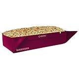 coox WUNDERFORM Basic L in Dunkelrot, die erste faltbare Kastenform, platzsparende Backform aus Silikon BPA-frei