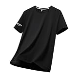 T-Shirt Herren Rundhals Tshirt Funktionsshirt Kompressionsshirt Kurzarm T-Shirts Laufshirt Muskelshirt Männer Sportshirts Atmungsaktiv Schnelltrocknend Trainingsshirt für Fitness Jogging