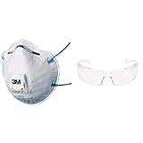 3M Atemschutzmaske Serie 8000 8822 FFP2 NR D mit Cool-Flow Ausatemventil Virtua AP Schutzbrille - Augenschutz, UV Schutz