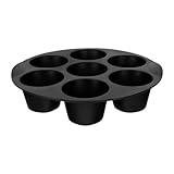 Silikon-Muffinformen, faltbare Silikon-Kuchenformen, schwarzes Luftfritteusen-Zubehör, weiche Dessertformen für Eierkuchen, Schokolade, Pudding