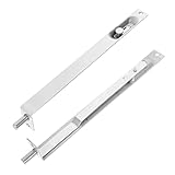 POPETPOP Feuertürverriegelung Türverstärkungsschloss Türriegel Türschlossriegel verriegeln Spülriegel riegelschloss door lock door ｌock Torriegel Türverriegelungen Rostfreier Stahl Silver