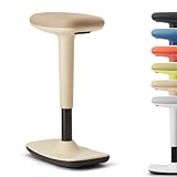 TREND OFFICE Trendoffice to-Swift, ergonomischer und höhenverstellbarer Stehsitz, Bürohocker, Sitzhocker mit Wippfunktion, dynamisches & gesundes Sitzen, by Dauphin (Sand)