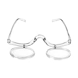 MilyaDE Make-Up Brille Lesebrille Schminkbrille Rotatable Flip Up Drehbare Presbyopie Sehhilfe Lesehilfe mit Stärke, Grau 3,5