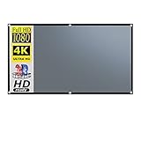 Projektionsleinwand für den Außenbereich, Projektionsleinwand 16:9 Metall Anti Licht 84 100 120 130 Zoll Grau Optische Beschichtung Tragbare reflektierende Leinwand Projektion(120 inch)