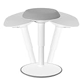FIVMEN Ergonomischer Stehhocker Höhenverstellbar 43-61 cm Sitzhocker Bürohocker Stehhilfe mit Schwingeffekt Wackelhocker Ergonomischer Hocker Arbeitshocker für Zuhause und im Büro, Grau