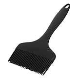 HEMOTON Breite Oberflächenölpinne Ölspender mit Bürste Silikonnudelbürste Silikonmopp Silikon-Heizpinsel Holzleimpinsel Ölpinsel schwarz Küchenutensilien Grill Nylon Black