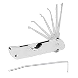 6 in 1 Dietrich-Set - Türöffnungswerkzeug Set, Lockpicking Set, Profi Buntbartschlüssel Universal, Bartschlüssel Dietrichset, Schlossöffner Werkzeug Set für Anfänger und Profis (1Set)