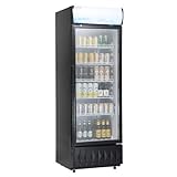 VEVOR Getränkekühlschrank Flaschenkühlschrank Schwarz 345 L, Getränkekühlschrank mit 5 Verstellbaren Einlegeböden, Gastro Getränkekühler LED 7-Stufige Knopfsteuerung, Kommerzieller Kühlschrank