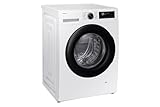 Samsung Waschmaschine, 9 kg, 1.400 U/min, EEK: A, Mikroplastik-Programm, Ecobubble, 14 Programme, WiFi SmartControl, Weiß/Schwarz, WW9ECGC04AAEEG