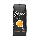 GERCEKS Espresso Kaffeebohnen stark 500g, Barista Kaffee schokoladig und säurearm, Espressobohnen, Bohnenkaffee mit Arabica und Robusta, feine Crema, ideal für Cappuccino