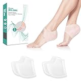 Dyroe Fersenpolster 2 Paare Gel Fersenschutz Silikon Pads -Ferse Socken Heel Cups Ferse Gel Fersenschoner für Fersensporn Plantarfasziitis, Sehr Geeignet für Fersenschmerzen, Trockene Rissige