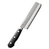 Yasuda Cutlery YG302 Seki Toru V Gold No. 10 mit Tsuba, Nakiri-Messer, Schwarz, 165 mm