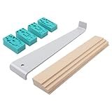 wolfcraft Verlegeset für Laminat 6931000 I Werkzeug zum Verlegen von Laminat, Parkett oder Kork I zum Renovieren von Wohnungen oder Häusern - Zugeisen, Schlagholz, Abstandskeile