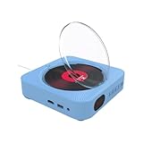 Zymoplas Externe CD DVD Laufwerke, integrierter Bluetooth Lautsprecher, U Disk Wiedergabe, Zwei Lautsprecher, Fernbedienung, AV Ausgang, integrierter Dual, Blau