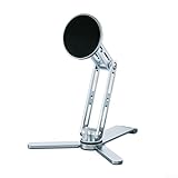DAZZLEEX Magnetisches Stativ für Telefon, 2-in-1, verstellbare Desktop-Halterung mit 360-Grad-Rotation, für Smartphones, Tablets
