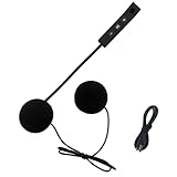 Pesfehhy Motorradhelm-Headset, Kabelloser Reitkopfhörer, Störungsfrei, Motorrad-Freisprecheinrichtung, Wasserdichter Stereo-Lautsprecher (A)
