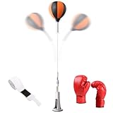 Speed Punching Taschen – Verstellbare Federbasis, Reflex-Boxball | Stabiles Heimtraining, freistehende Station, Trainingsausrüstung für Strike tragbare Indoor-Sessions, Widerstände