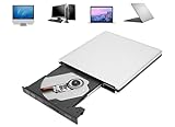 Dpofirs Blu-Ray-Player für PC, USB3.0 Blu-Ray, Externes Optisches Laufwerk, Disc-Brenner, DVD, CD, BD-Brenner, Recorder