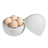 DzpKrka Mikrowellen Eierkocher, Eierkocher, Pochierte Eier Mikrowelle, Schneller Eierkocher, Mikrowelle Eier, Mikrowellen-Eierdampfer, Pochierer Für Gekochte Eier Mit Deckel, Poacher Maker Küche