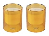 Duftkerze Mod. Vanilla L, 2er Set lieblich, verwöhnender Vanille-Duft Weiß
