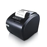 vretti Thermodrucker Bondrucker 80mm, Thermo-Etikettendrucker mit USB Serial LAN Port - Supermarkt-Küchen-POS-Drucker mit ESC/POS-Befehlsunterstützung