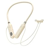 Operitacx -kopfhörer Kabellose Nackenbügel-kopfhörer Laufkopfhörer Motorrad-kopfhörer Drahtlose Kopfhörer Laufende Ohrstöpsel Drahtloses Headset Metall Beige