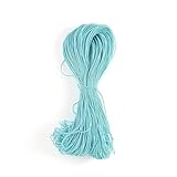 66 Meter/Los 1 mm Wachsfaden, Baumwollkordel, wachsbeschichtete Schnüre für geflochtene Makramee-Nähwerkzeuge, DIY-Bastelarbeiten, Schmuckherstellung, Armbänder, Himmel