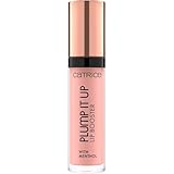 Catrice Plump It Up Lip Booster 060 Real Talk, glänzender Lippenbooster in Rosé, aufpolsternder Effekt, kühlend, vegan, 3,5 ml