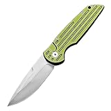 Klappmesser 7.9' Taschenmesser Robust aus knopfdruck Grün Alu, Stahl outdoor messer survival, Aluminium edc messer, Gegen Jagdmesser, scharfes einhandmesser, Einzigartig pocket folding neck knife/clip