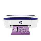 HP DeskJet 3760 Multifunktionsdrucker 4 Monate gratis drucken mit HP Instant Ink inklusive, Drucken, Scannen, Kopieren, WLAN, Airprint, A4, Dunkelblau