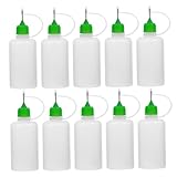 TOPBATHY 12 Stück Wasserabfüllung Kleben Spender Kleber Flaschen Handwerk Leimfläschchen Mit Feiner Spitze Bastelkleberflaschen Mit Feiner Spitze Nadel Flasche Green Sport